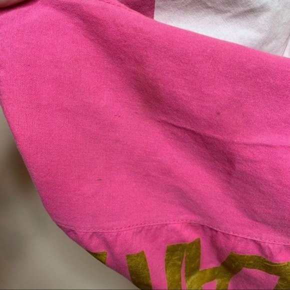 Victoria's Secret PINK Tote Bag Have A Heart Large Pink White Gold Beach Gym - Picture 10 of 10